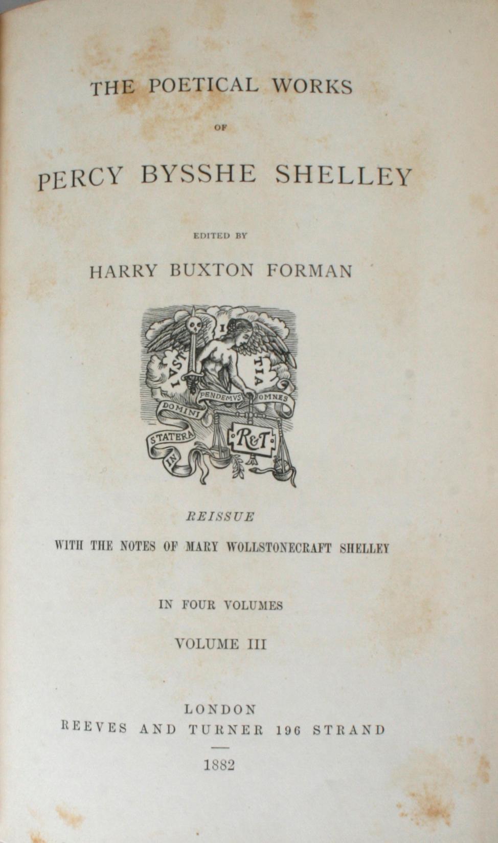 Poetical Works of Percy Bysshe Shelley with Harrison & Son Binding For Sale 4