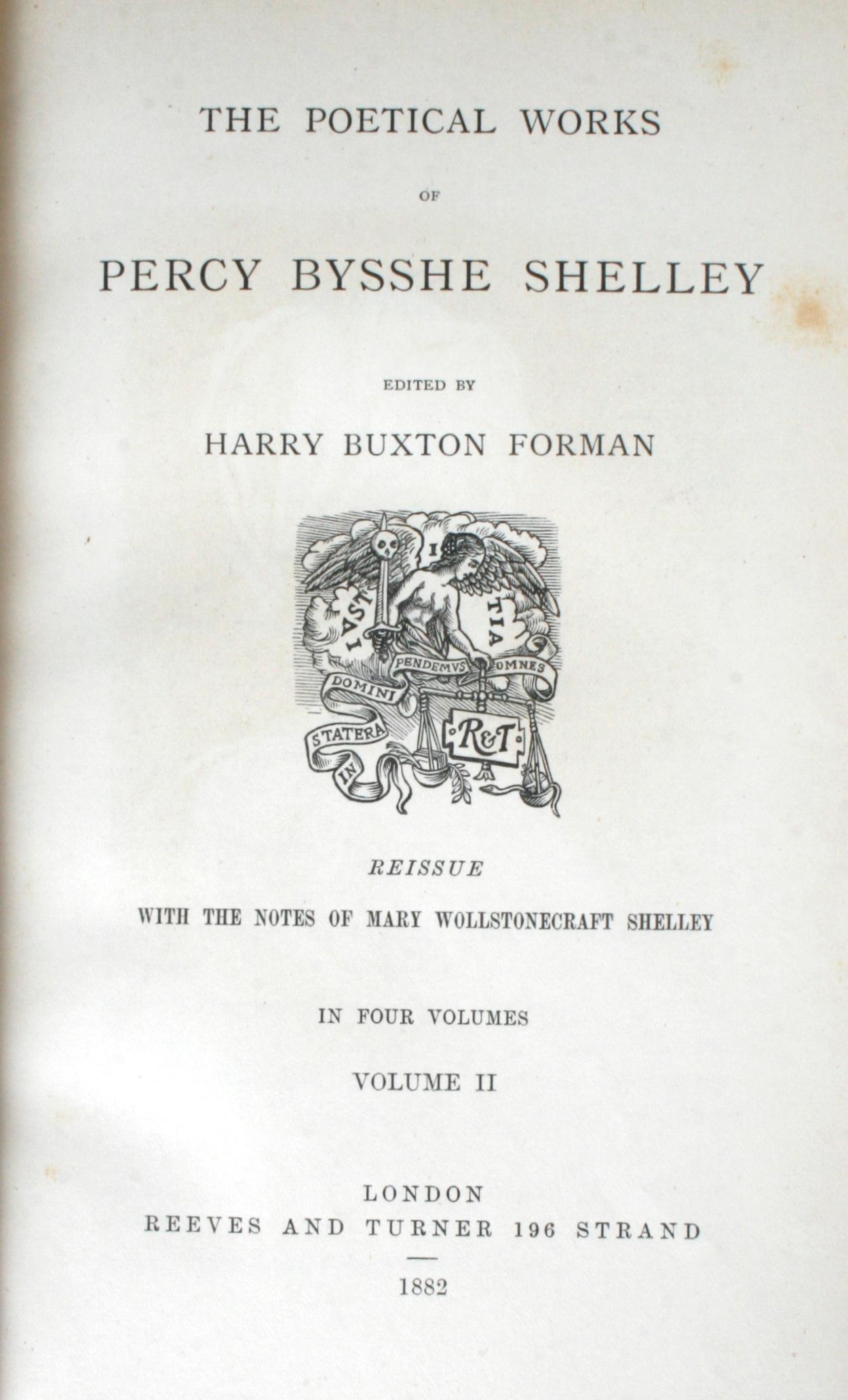 Poetical Works of Percy Bysshe Shelley with Harrison & Son Binding For Sale 2