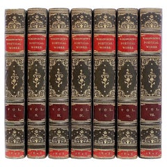 Antique Poetical Works of William Wordsworth - 7 vols. - IN A FINE FULL LEATHER BINDING