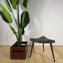 Danish vintage teak animalier footstool - mid-century design