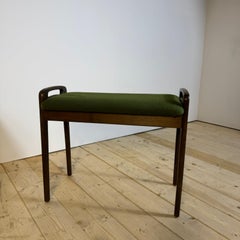 Moderner Teakholz-Fußhocker aus der Jahrhundertmitte