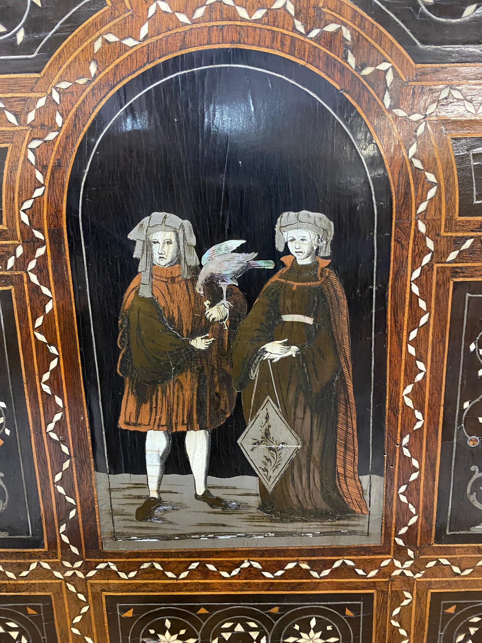 Pogliani, Cabinet in Two Parts, Inlaid and Inlaid with Ebony For Sale 3