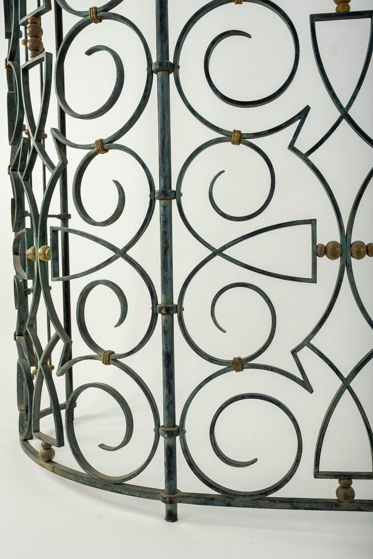 Poilerat Art Deco Iron and Brass Screen For Sale 2
