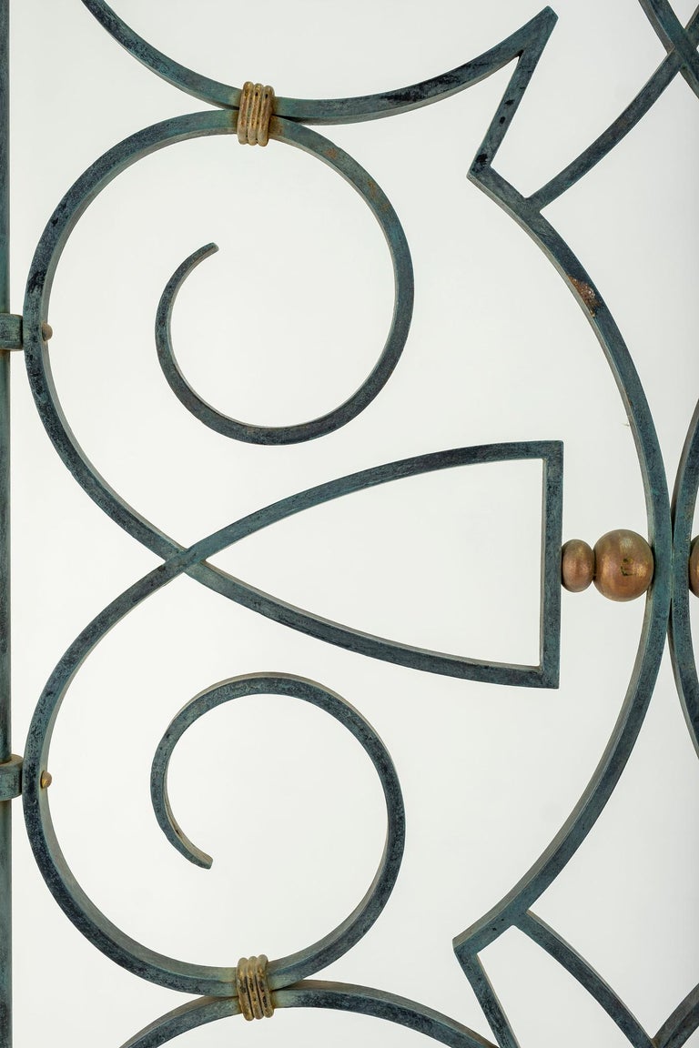 Poilerat Art Deco Iron and Brass Screen For Sale 3