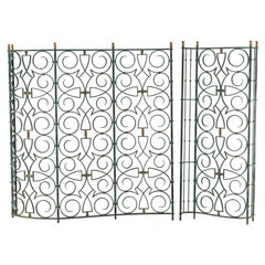 Poilerat Art Deco Iron and Brass Screen