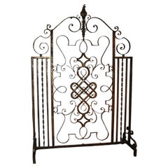 Poillerat Style Large Wrought Iron Screen