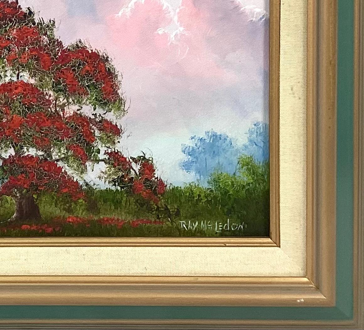 Peinture d'arbre Poinciana de Ray McLendon Bon état - En vente à Bradenton, FL