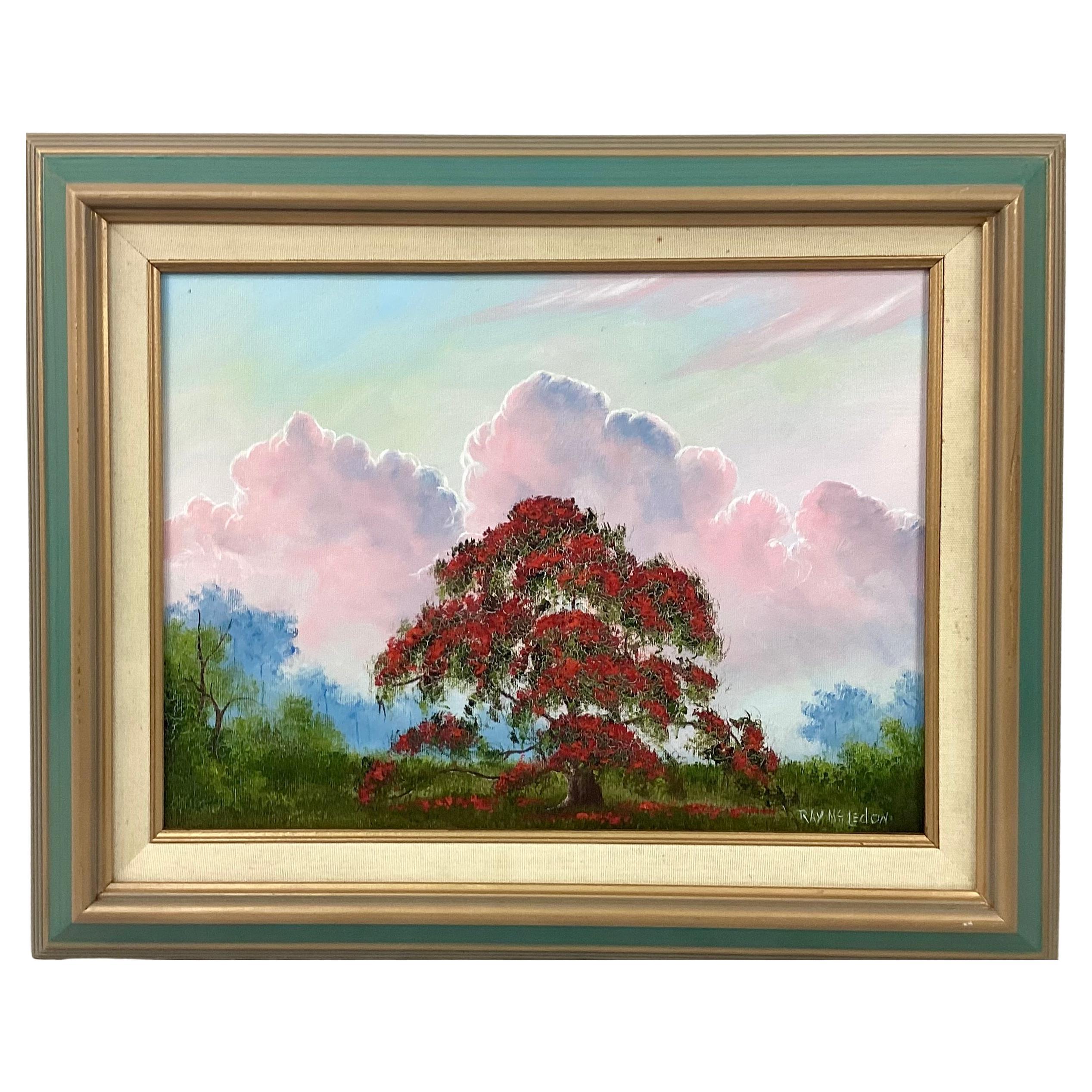 Peinture d'arbre Poinciana de Ray McLendon en vente