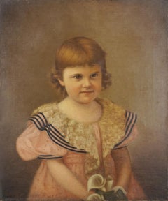 Late 19th Century Portrait of Southern Girl with Calla Lilies