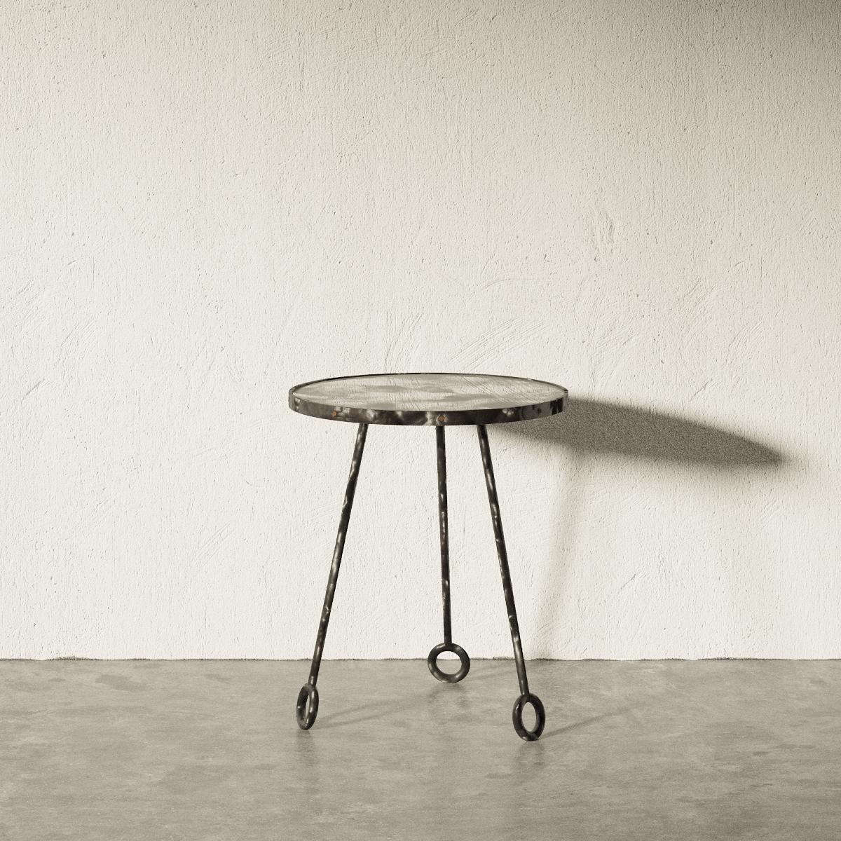 "Poinsot" Decorative Antique Mirror Side Table by Christiane Lemieux ...