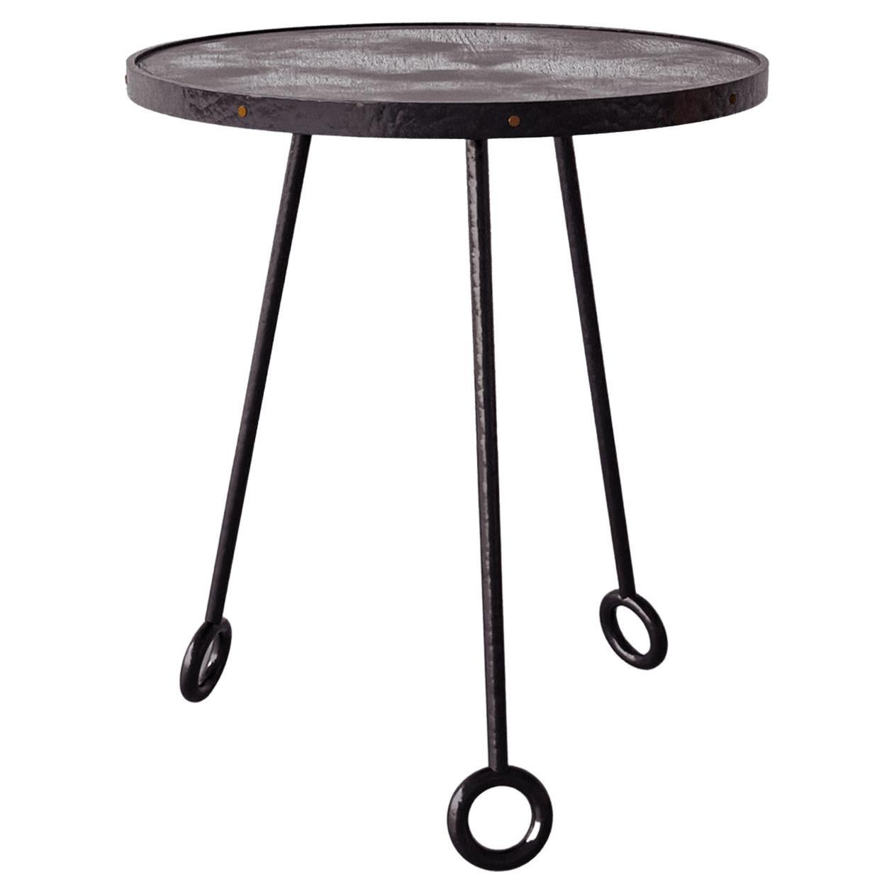 "Poinsot" Decorative Antique Mirror Side Table by Christiane Lemieux For Sale at 1stDibs