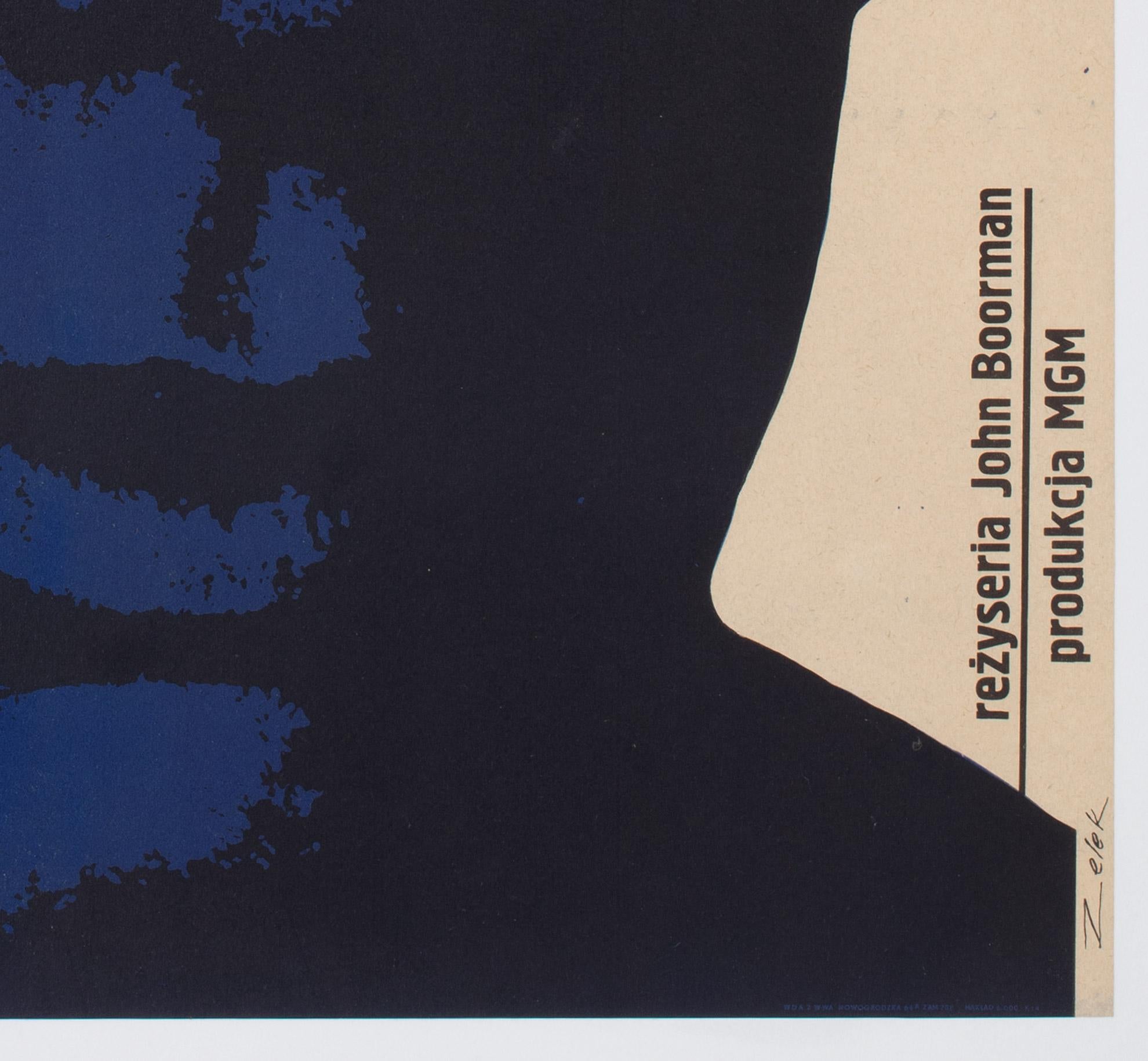 Affiche d'origine polonaise du film Point Blank, Bronislaw Zelek, 1970 en vente 2