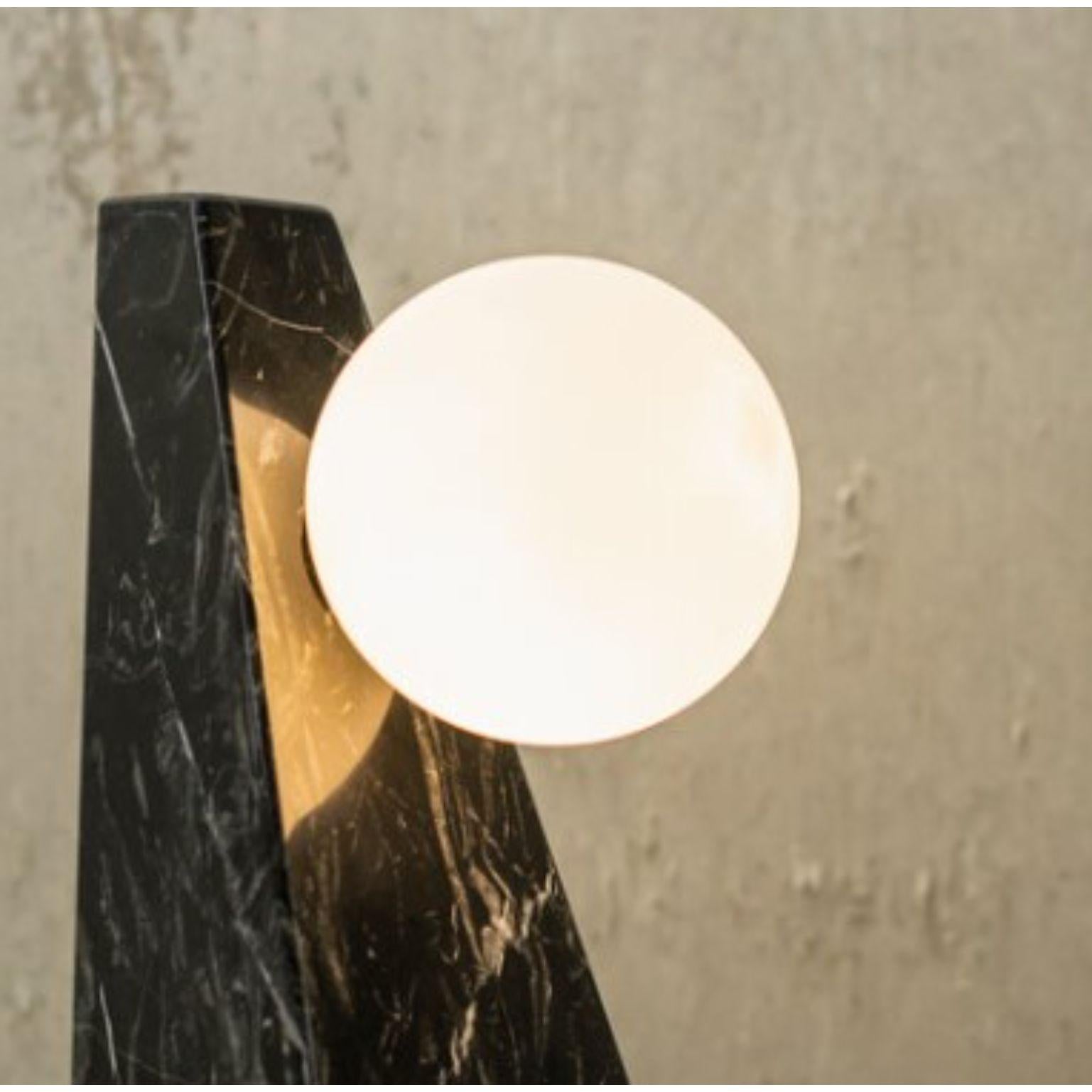 Polished Point of Contact Marble Lamp by Essenzia For Sale