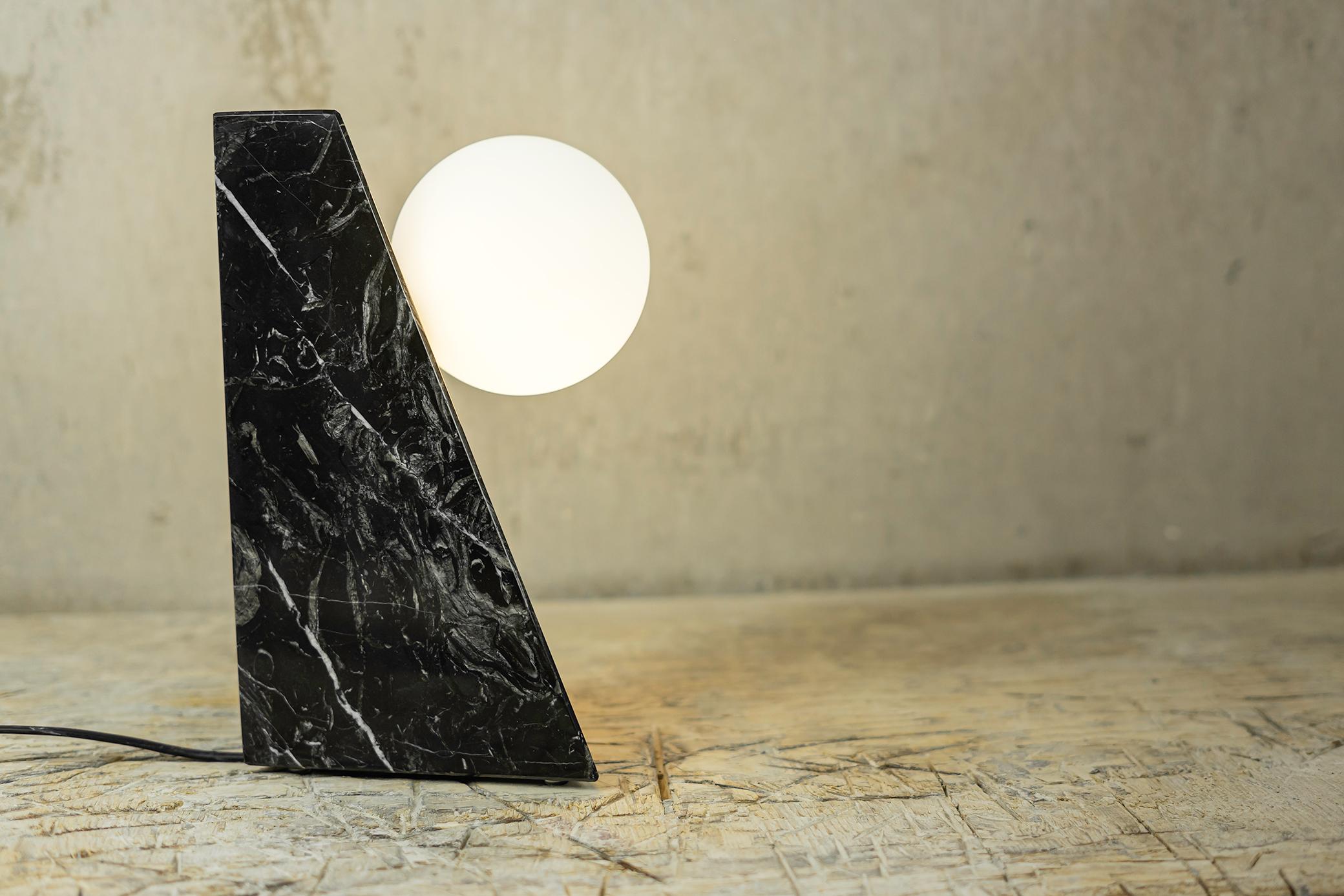 Portuguese Point of Contact Marble Table Lamp Designed by Samuel Dos Santos for Essenzia