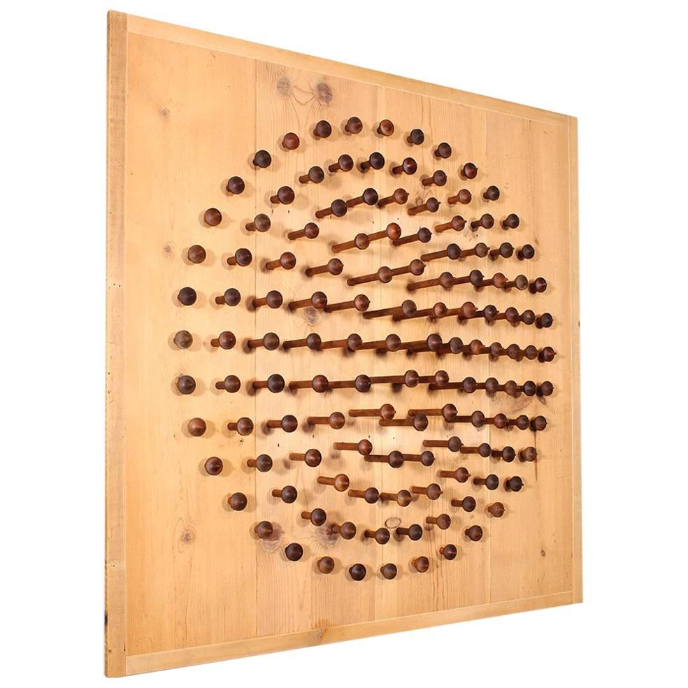'Point of View' Wooden Spindle Textile Sculpture For Sale