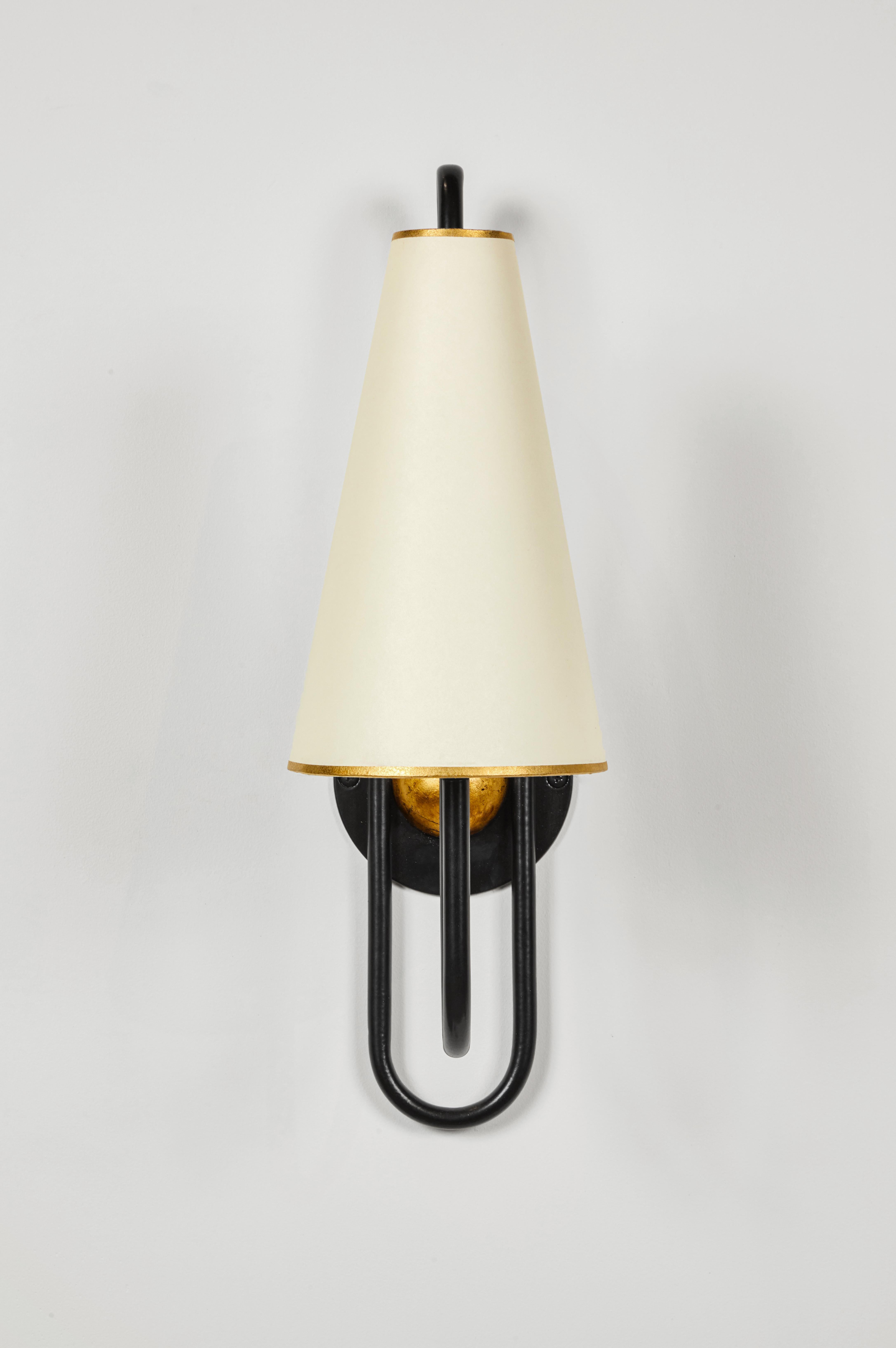 'Pointe Messery' Wall Lamp in the Style of Jean Royère In New Condition In Glendale, CA