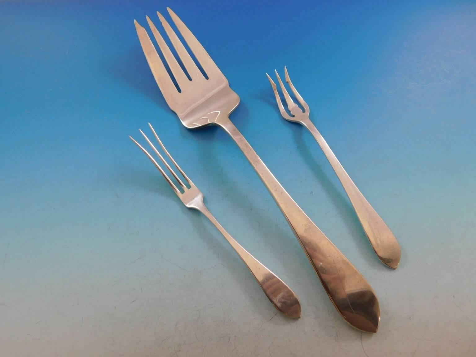 Pointed Antique by R&B D&H Sterling Silver Flatware Set 12 Service 90 Pcs Dinner 2