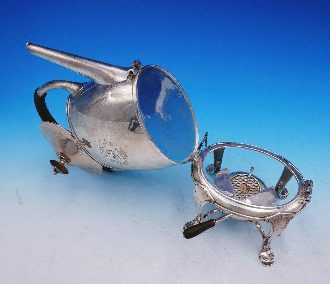 Juego de té puntiagudo de plata de ley de Arthur Stone 6 piezas Arts & Crafts en Excelente estado para la venta en Big Bend, WI