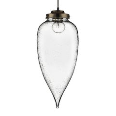Pointelle Grand Opaline Handblown Modern Glass Pendant Light, Made in the USA