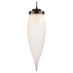 Pointelle Petite Optique Handblown Modern Glass Pendant Light, Made in the USA