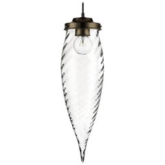 Pointelle Petite Torrent Lámpara colgante moderna de cristal soplado a mano, Fabricada en EE.UU.