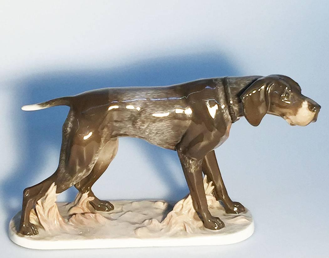 Figurine de chien en porcelaine de Rosenthal, porcelaine de F. Diller, 1913-1927 Bon état - En vente à Delft, NL