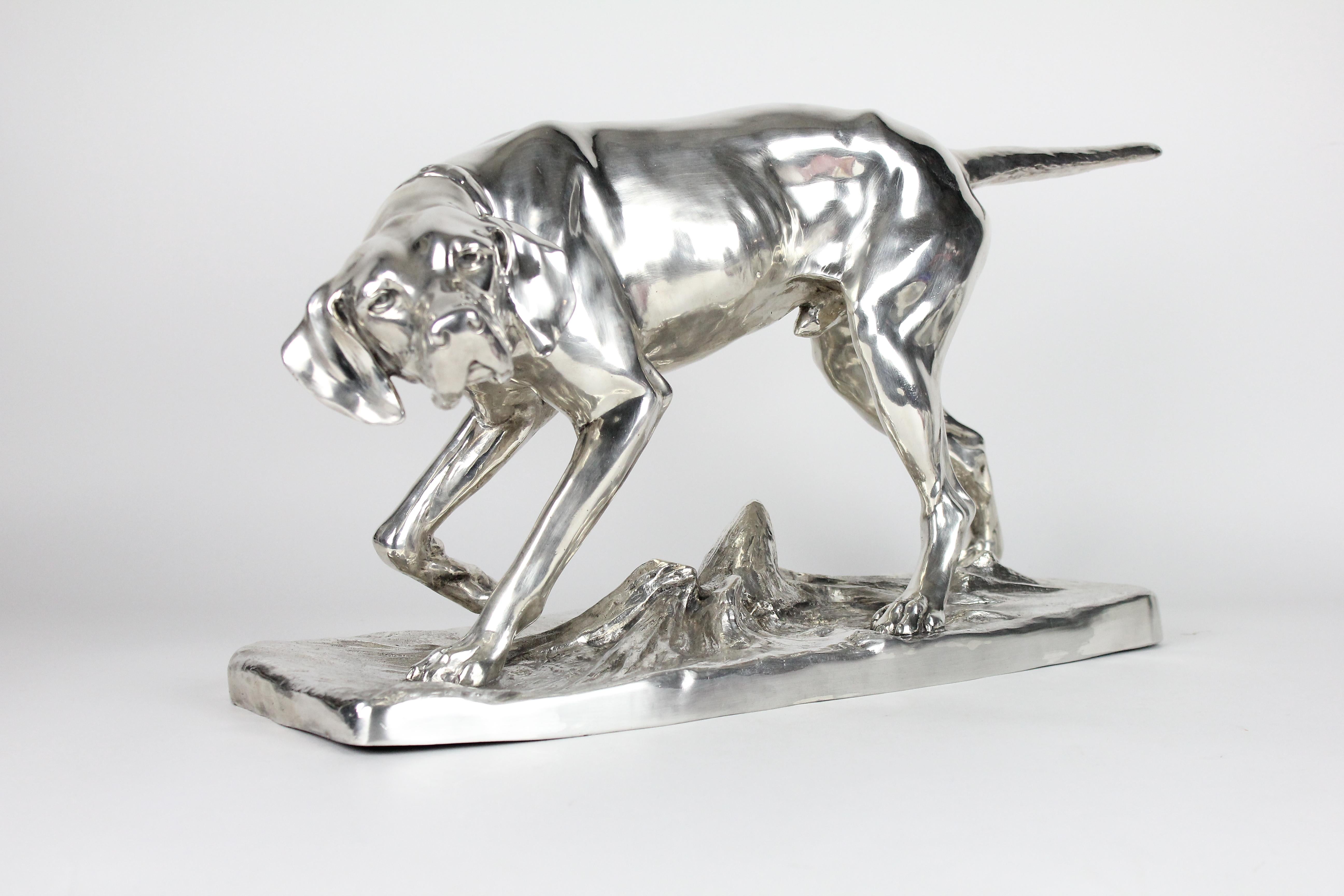 Perro de muestra, escultura de Wilhelm Zwick para Kayser, Alemania, años veinte. Alemán en venta