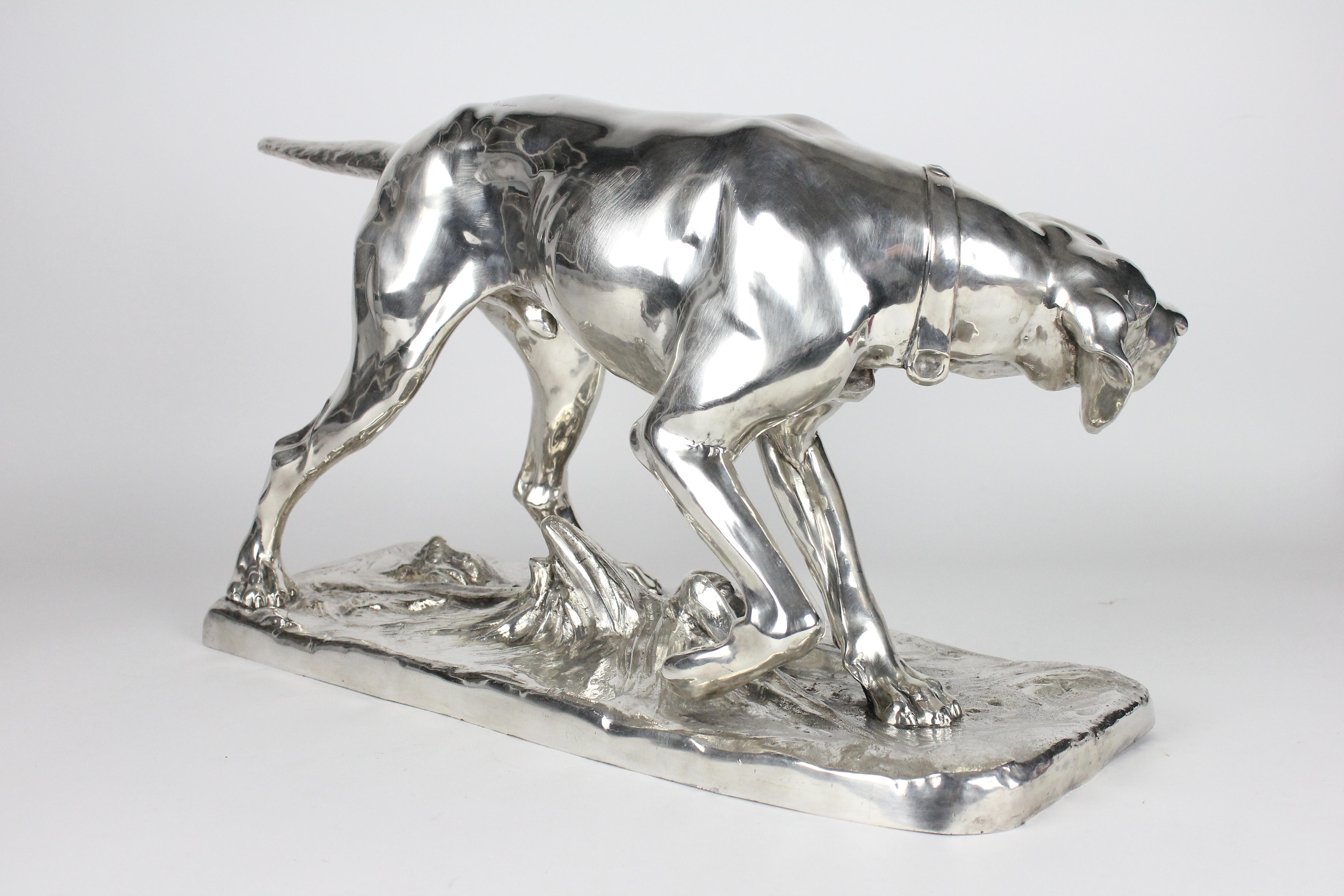 Perro de muestra, escultura de Wilhelm Zwick para Kayser, Alemania, años veinte. en Bueno estado para la venta en Skanninge, SE