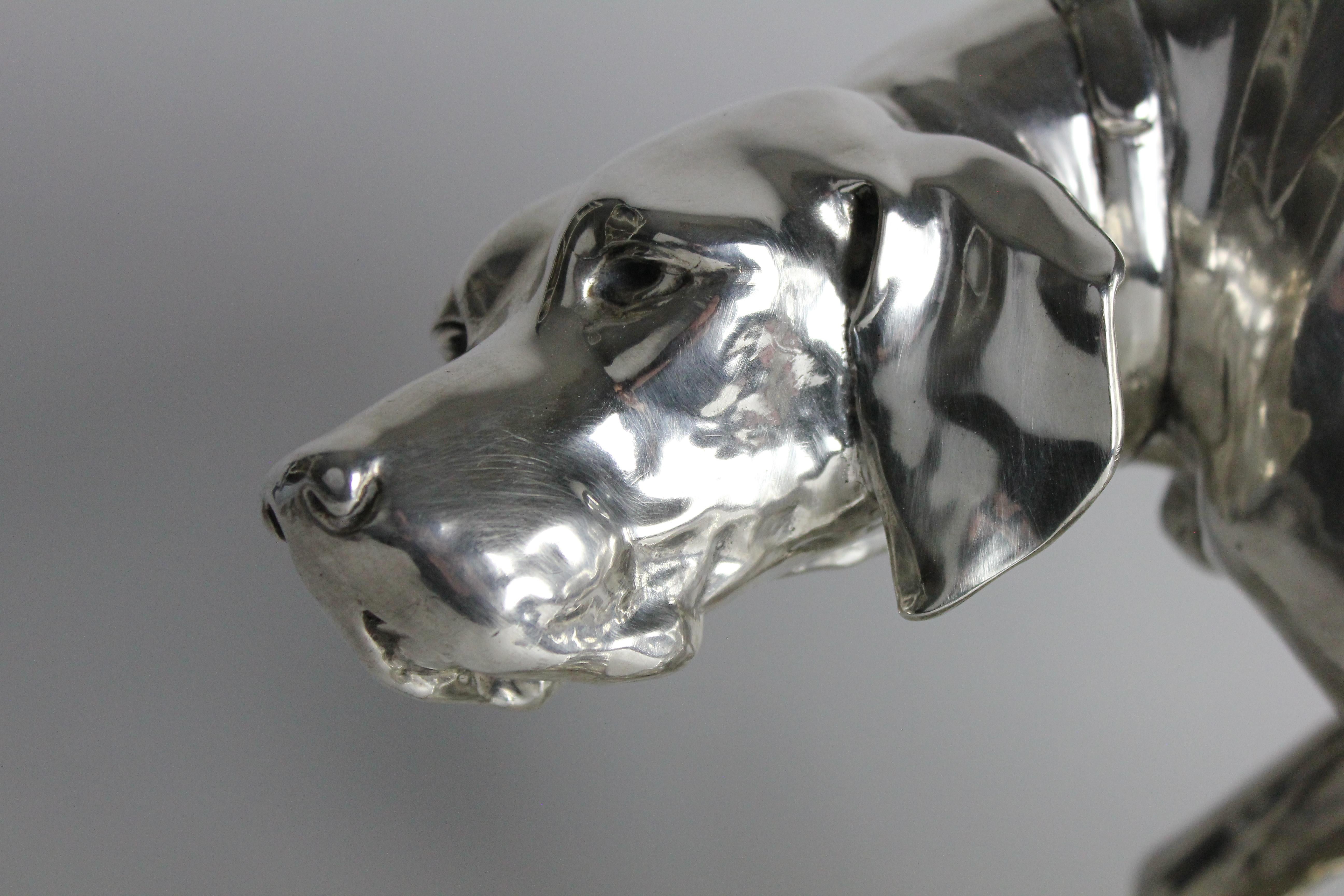 Perro de muestra, escultura de Wilhelm Zwick para Kayser, Alemania, años veinte. en venta 1