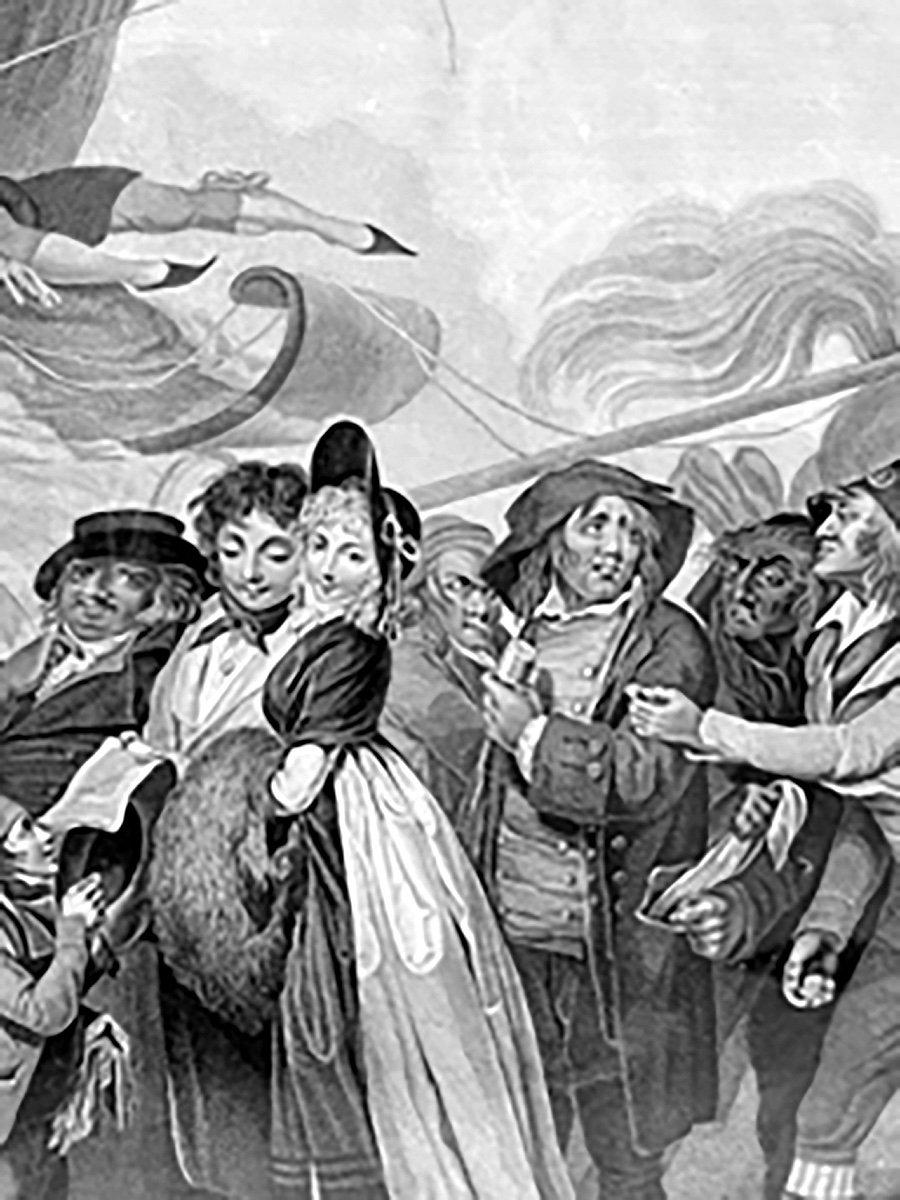 Gravure pointillée - Intitulée Marche Incroyable - Boilly Et Bonnefoy - XVIIIe siècle  en vente 1