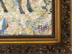 Quadro puntinista di carro da fieno di Mello Junior, Modernismo, XX secolo