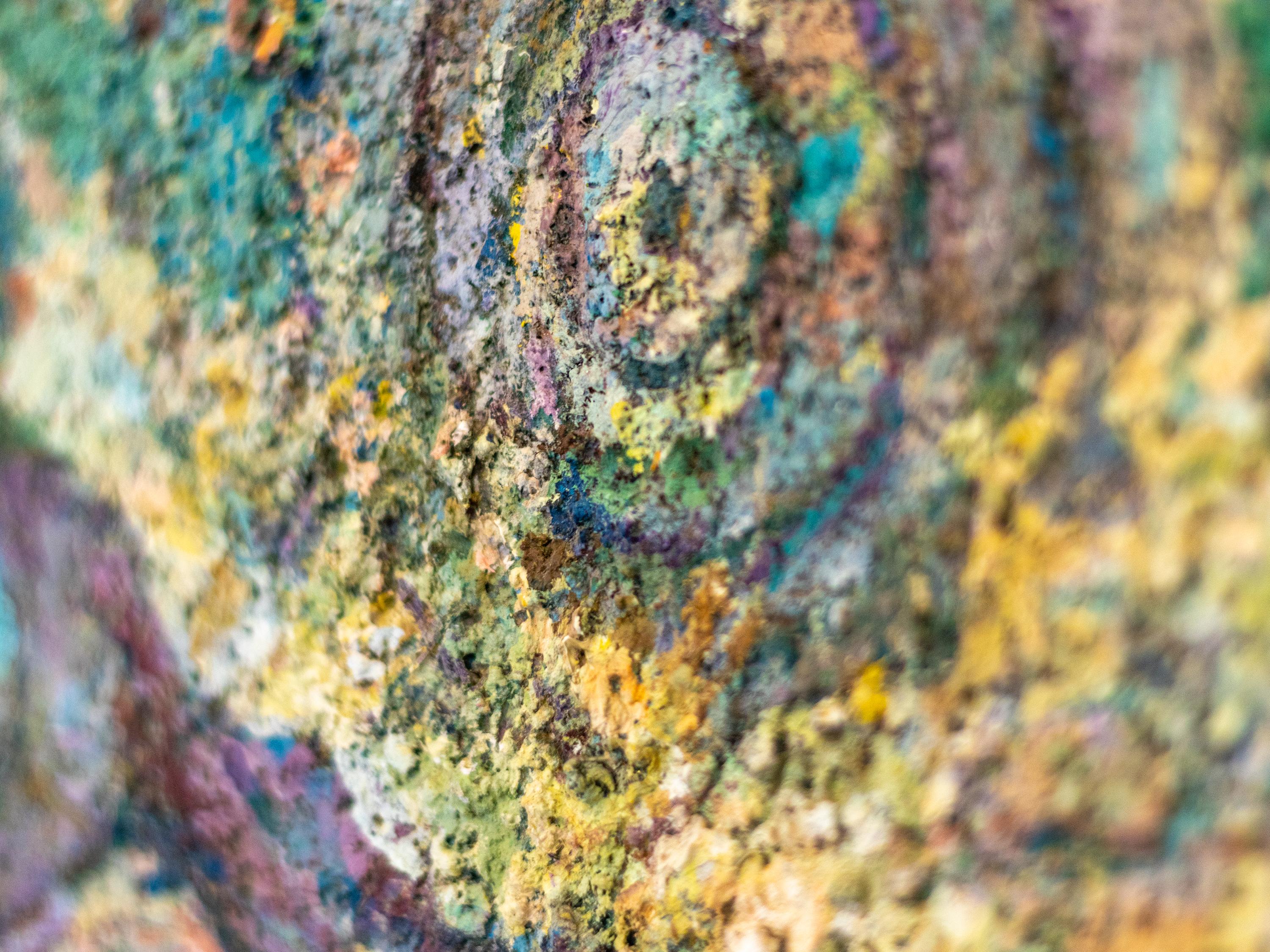 Pointillist Painting Of Hay Wagon By Mello Junior, Modernism, 20th Century In Good Condition For Sale In Lisbon, PT