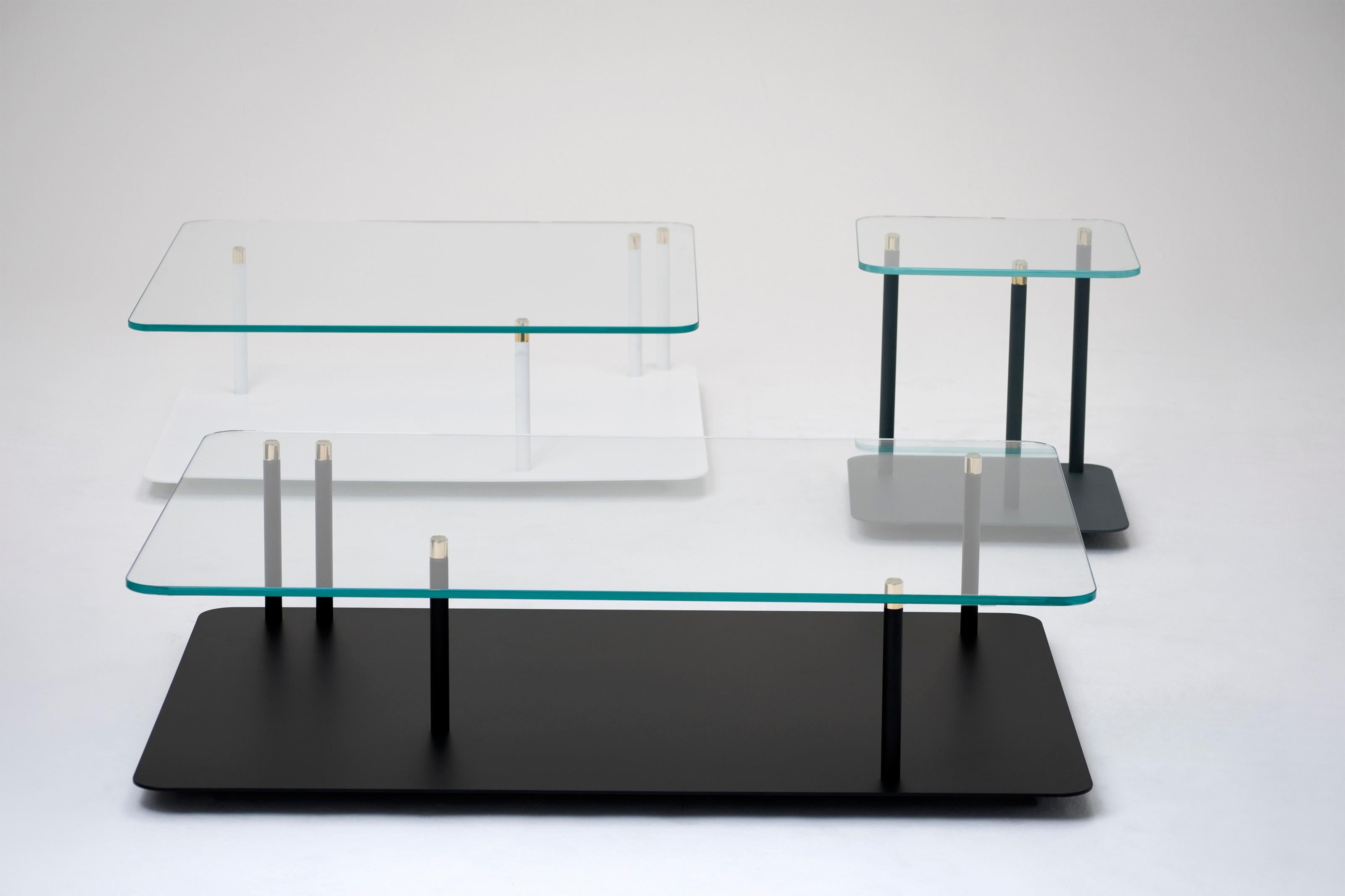 Poudré Table basse rectangulaire Points of Interest de Phase Design en vente