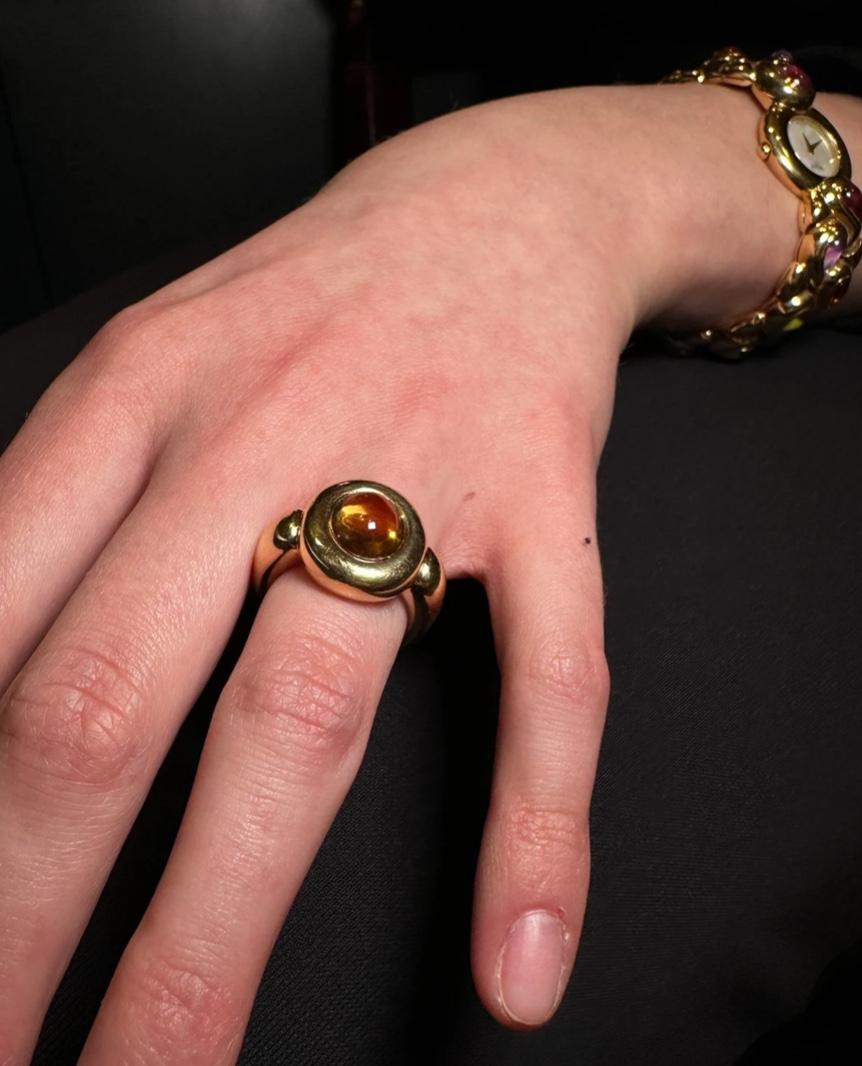 Poiray Citrin-Ring aus 18 Karat Gold im Zustand „Relativ gut“ im Angebot in London, GB
