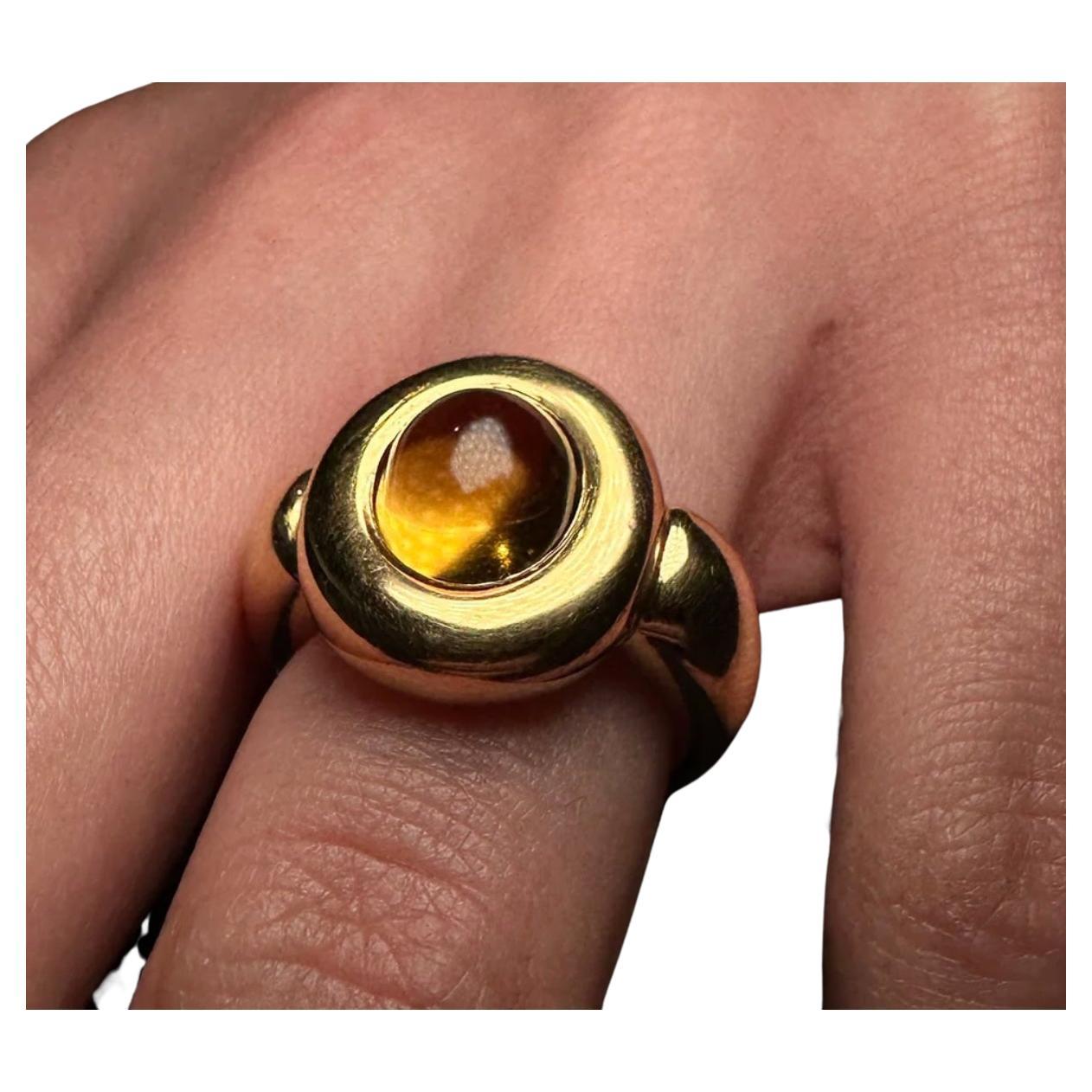 Poiray Bague en or 18k avec citrine