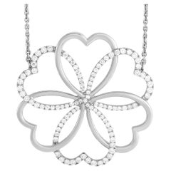 Poiray 18K White Gold 0.83 Ct Diamond Pendant Necklace