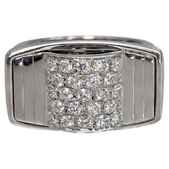Poiray Art Deco Style 18 Karat Gold 0.69 Carat Diamond Cocktail Ring