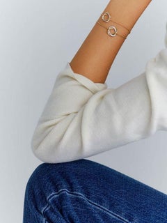 Bracciale "Tresse" Oro giallo Oro bianco 18 carati