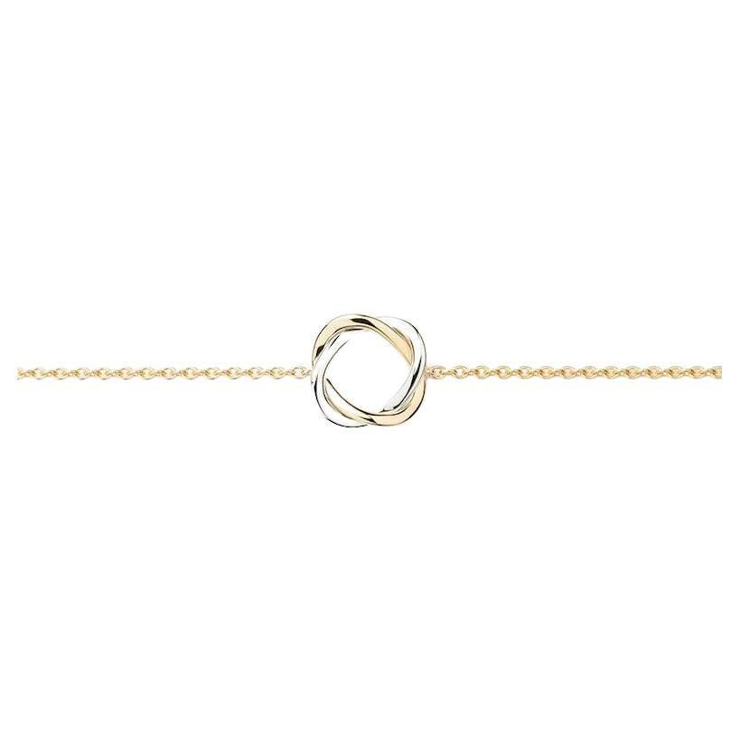 Poiray Bracelet "Tresse" Yellow Gold White Gold 18 Karat