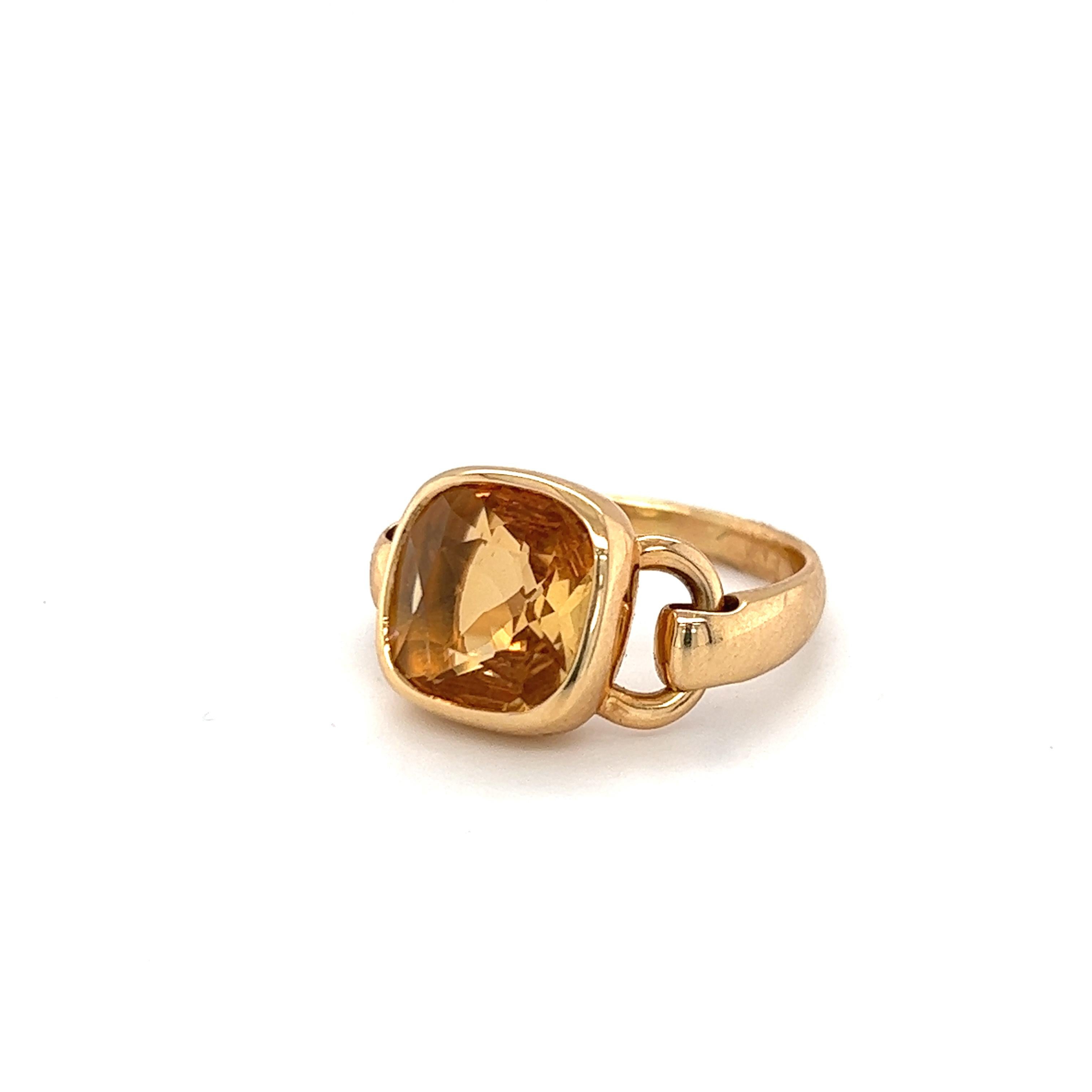 Poiray Citrin Gold-Ring (Zeitgenössisch)
