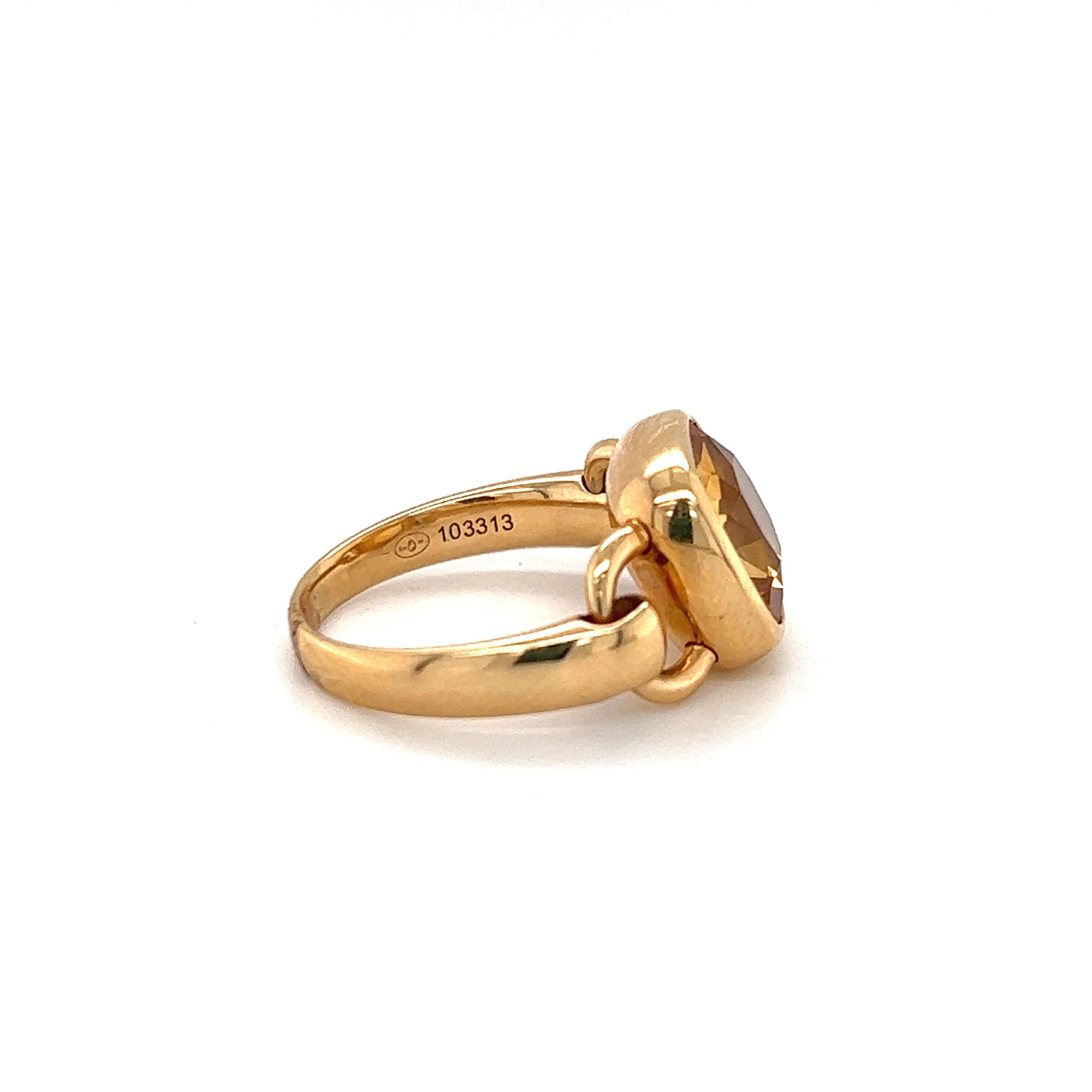 Poiray Citrin Gold-Ring im Zustand „Hervorragend“ in Sonoma, CA