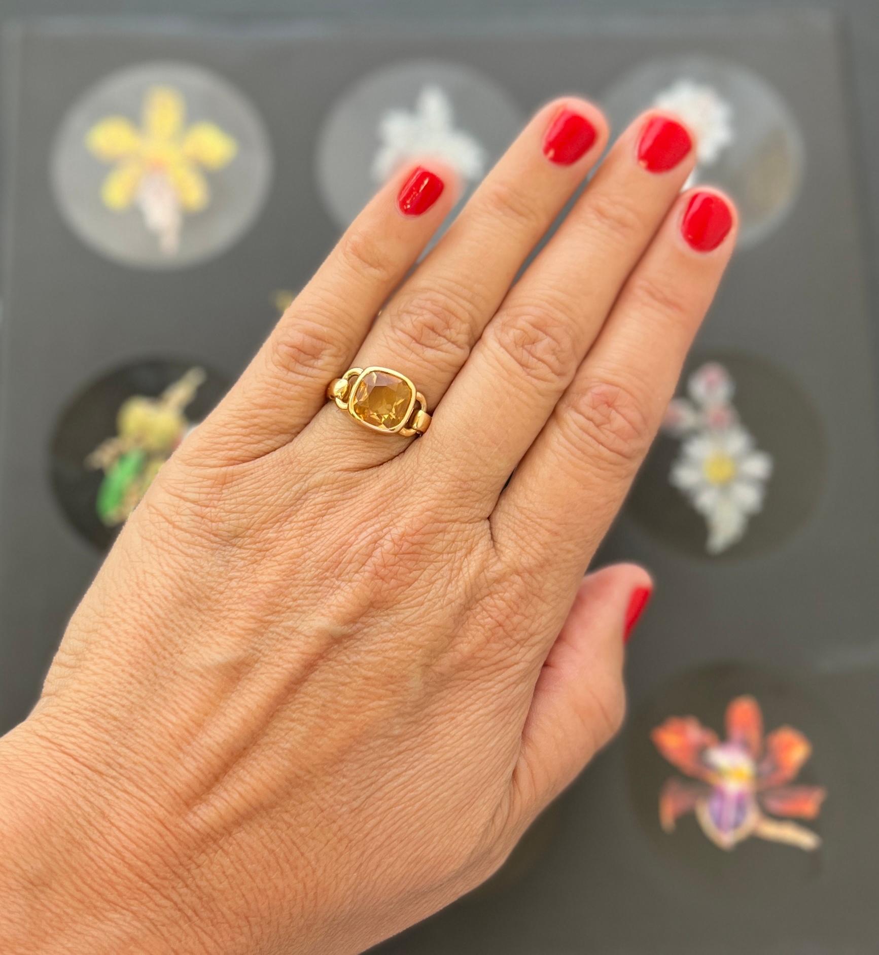 Poiray Citrin Gold-Ring für Damen oder Herren