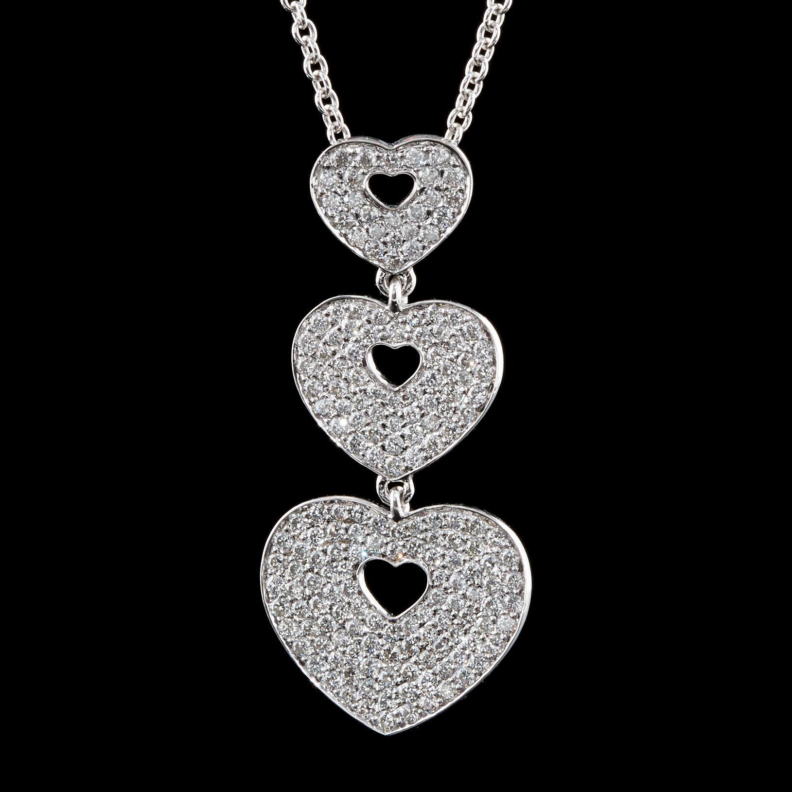 Women's Poiray Diamond Heart Necklace