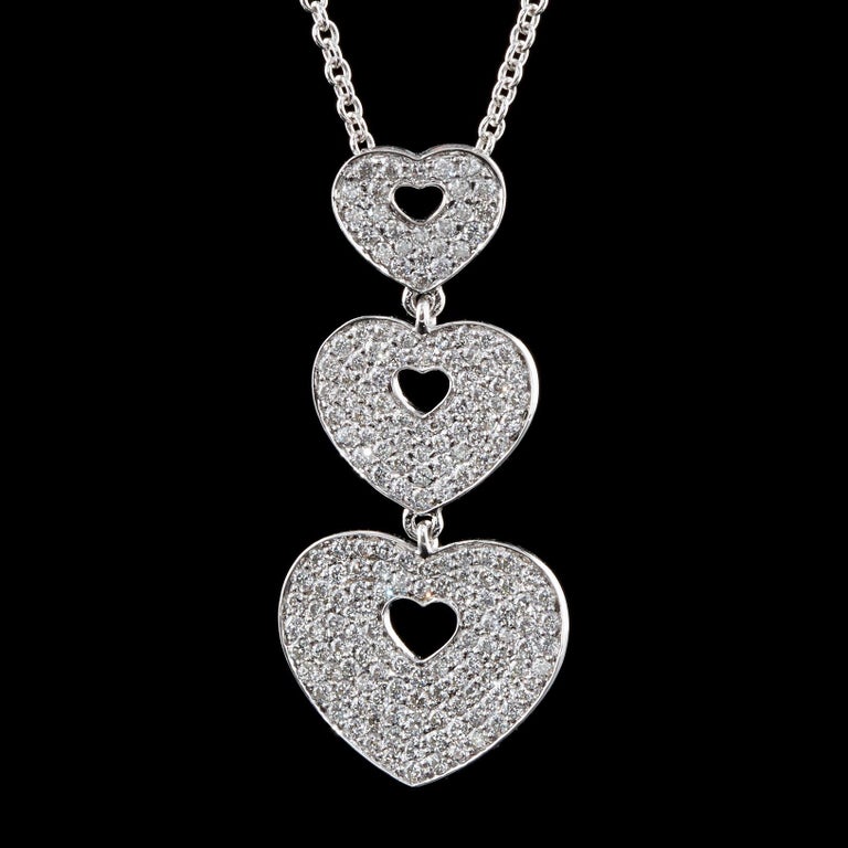 Poiray Diamond Heart Necklace For Sale (Free Shipping) at 1stDibs