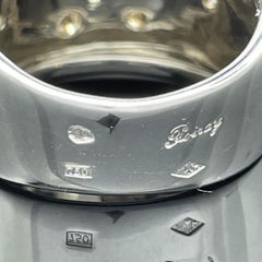 Anello Poiray con diamante a cupola larga in oro bianco 18 carati - Francese