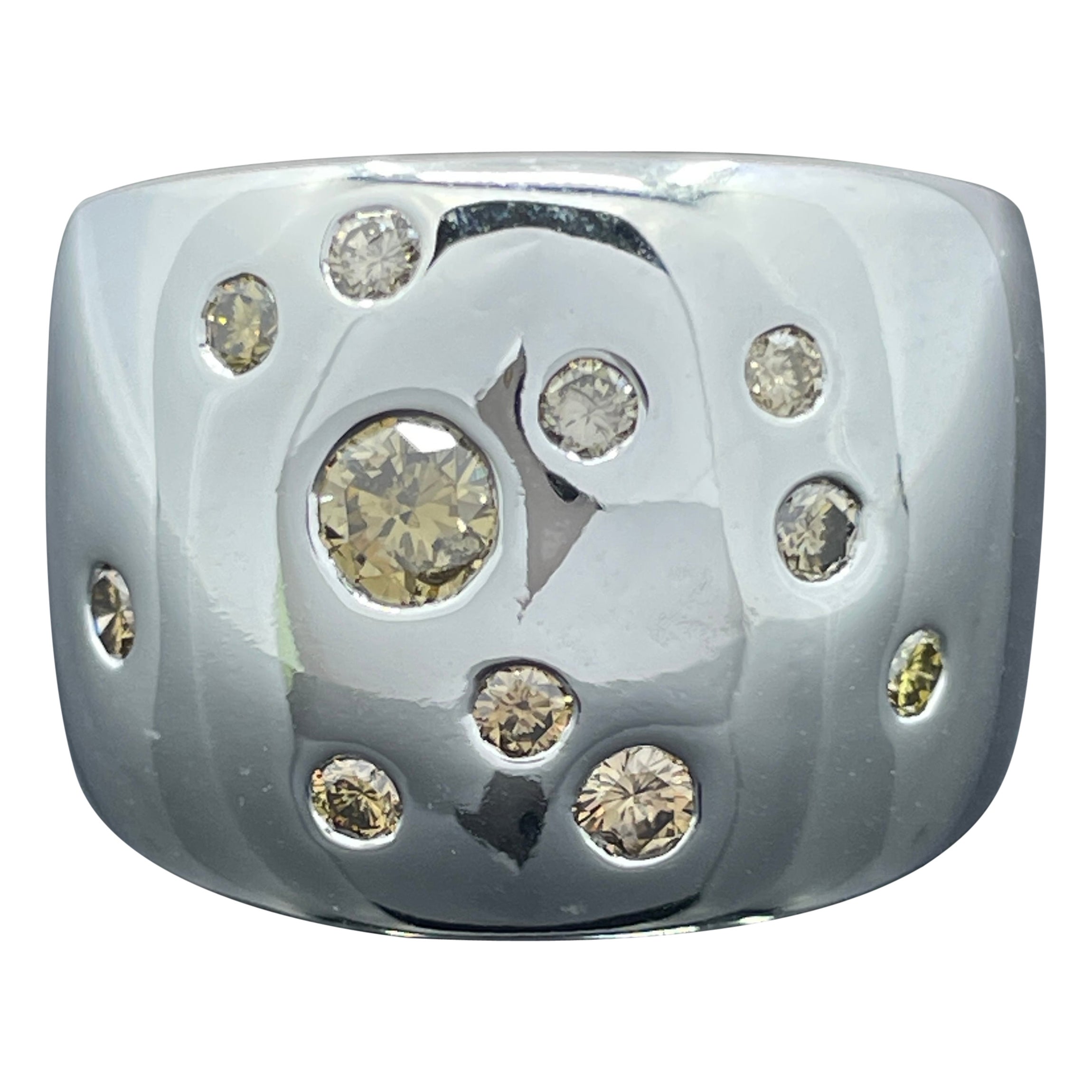 Poiray Diamant-Kuppelring 18k Weißgold - Französisch