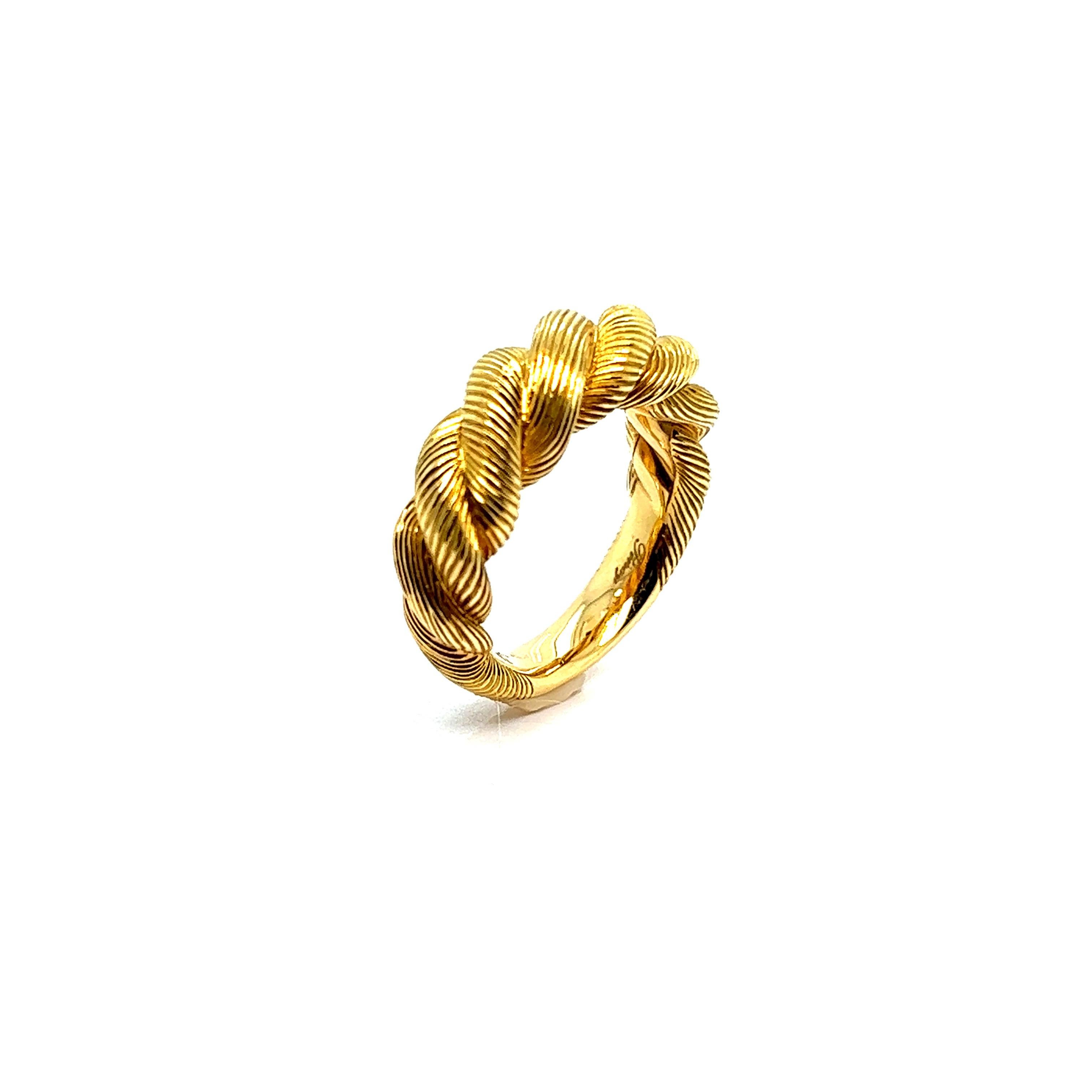 Poiray: Dune Ring aus Gelbgold (Moderne) im Angebot