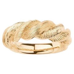 Anello Poiray Dune Twisted in oro giallo, fatto a mano, 10,20 g, nuovo