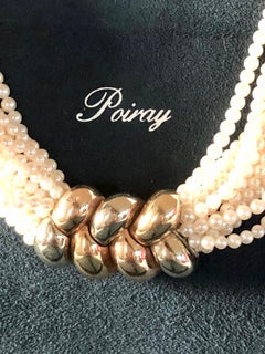 Poiray - Collana di perle Akoya a più fili - Chiusura in oro
