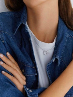 Necklace "Tresse" Diamonds White Gold White Gold 18 Karat